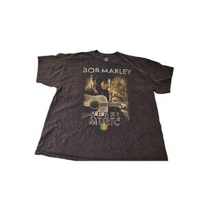 Vintage Bob Marley Rebel Music Crew Neck Short Sleeves Men's T-Shirt Size XXL